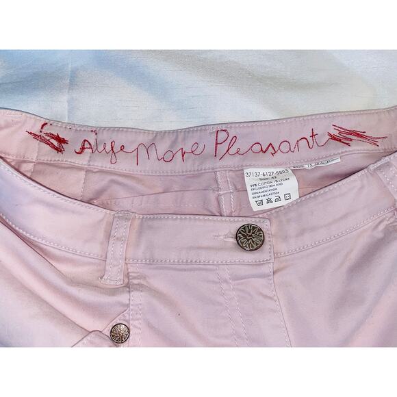 Vintage Blue Willi's Pink Capri Pants - Women's Size 42 (10 US) - With Stretch - Picture 5 of 11